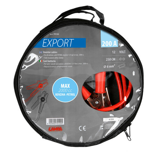 Cables de batería Lampa Export 12V - 250 cm - 200 A - 6 mm 70122