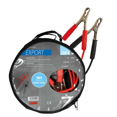 Lampenbatteriekabel Export 12V - 250 cm - 200 A - 6 mm