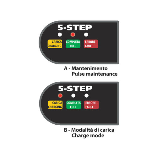 Lámpara de entrenamiento Amperomatic, cargador de batería inteligente, 6/12 V - 0,55/1 A 70178