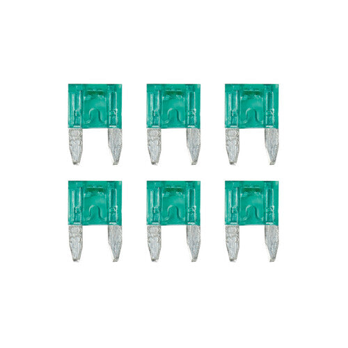 Intelligente LED-Lampe, Set mit 6 Mikro-Flachsicherungen mit LED-Anzeige, 12/32 V – 30 A 70195