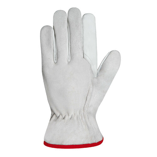 Lampa-Handschuhe aus genarbtem Leder und Kalbsspaltleder – Größe 9