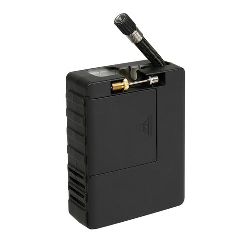 Pocket compressor lamp with LED flashlight