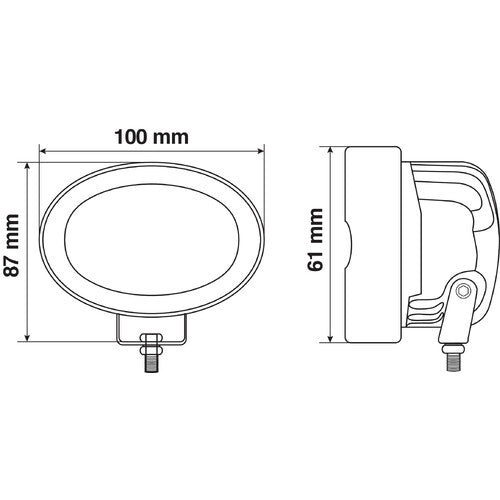Baliza lineal WL-23 - 10/80 V - Luz azul 72278