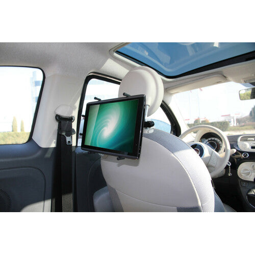 Headrest tablet holder lamp