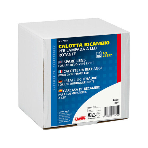 Lampa Calotta ricambio per luce di segnalazione art. 72992/72994 - Rosso