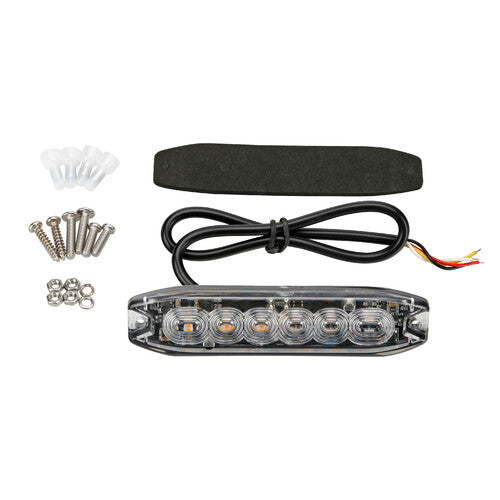 Lampa Luce di segnalazione multifunzione a 6 Led, 12/24V - Arancio