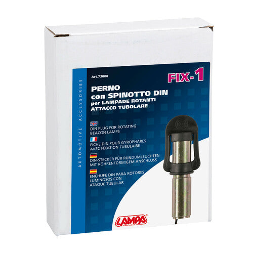 Lampa Fix-1, Perno con spinotto DIN per luce di segnalazione, attacco tubolare 73008