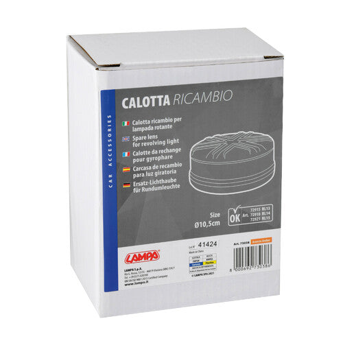 Replacement cap for signal light item 72915 / 72918 / 72921 Orange