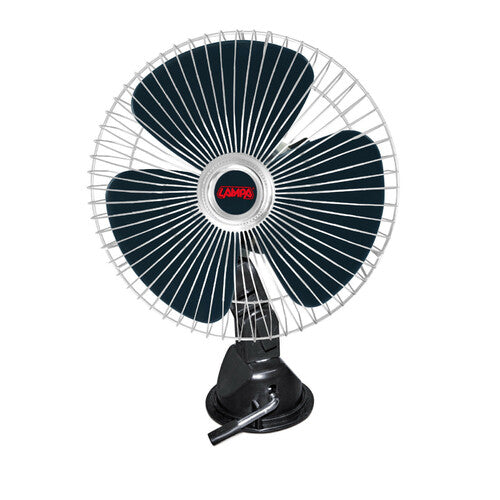 Lámpara ventilador cromada con ventosa de 8" - 24 V 73108