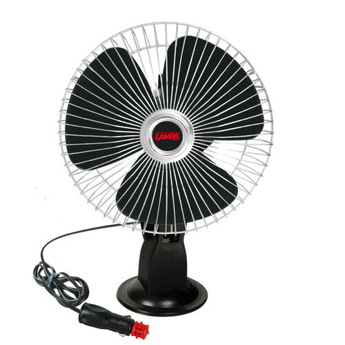 Lámpara ventilador cromada con ventosa de 8" - 12 V 73112