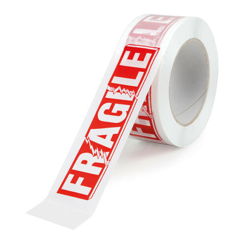 Lampenweißes Klebeband mit Aufdruck „Zerbrechlich“, 6er-Set