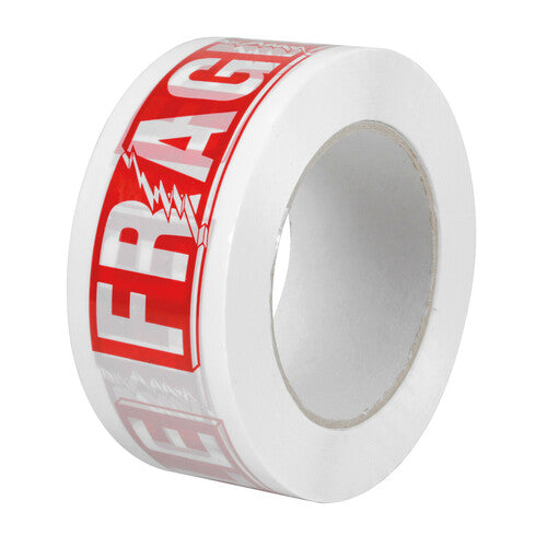 Lampenweißes Klebeband mit Aufdruck „Zerbrechlich“, 6er-Set