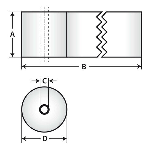 Thermopapierrollen für Servicebereichsäulen, 3 Stück, 55 g/m², 60 mm x 130 m