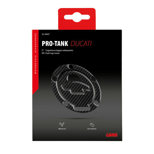 Lámpara de tapa de depósito de combustible - Carbono - Ducati (5 agujeros) 90007