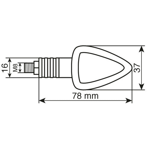 Lámpara de foco, intermitentes - 21 W - Carbono 90066