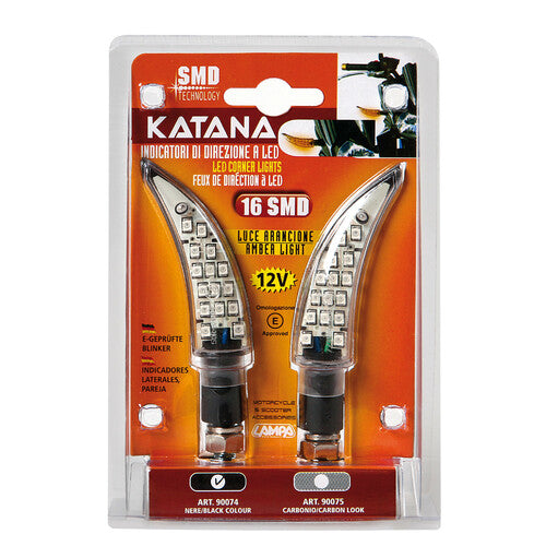 Katana LED Indicator Lamp - 12V LED - Black