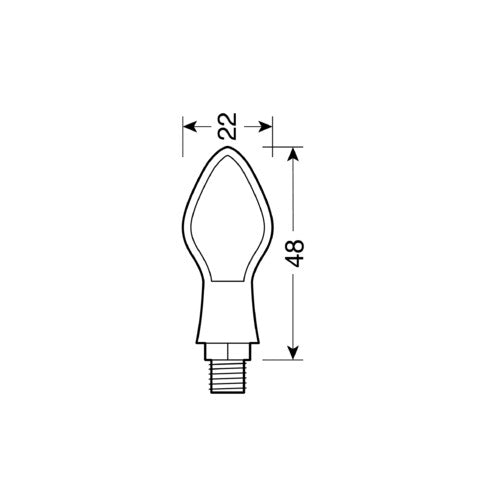 Lampa Pixia, indicatori di direzione a Led - 12V LED - Nero