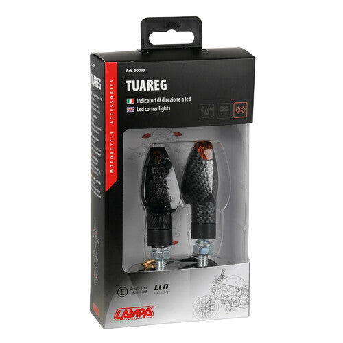 Lámpara Tuareg, Intermitentes LED - LED 12V - Carbono 90099