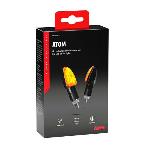 Lampa Atom, indicatori di direzione - 12V LED - Nero 90101