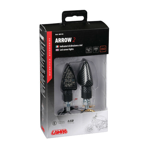 Lampa Arrow-2, indicatori di direzione a Led - 12V LED - Carbon