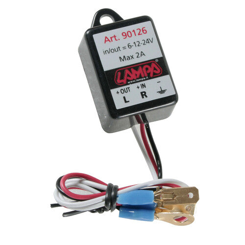 Blinkerlampe, elektronisches Intervalllicht - 6/12/24 V - 2 A 90126