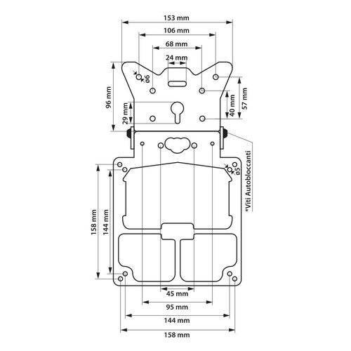 Lampa Xtreme, universal license plate holder - Aluminum