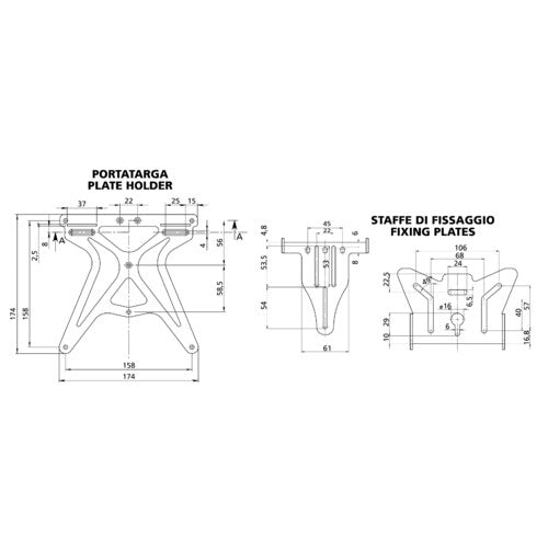 Aero-X Lampe, voll verstellbarer Kennzeichenhalter