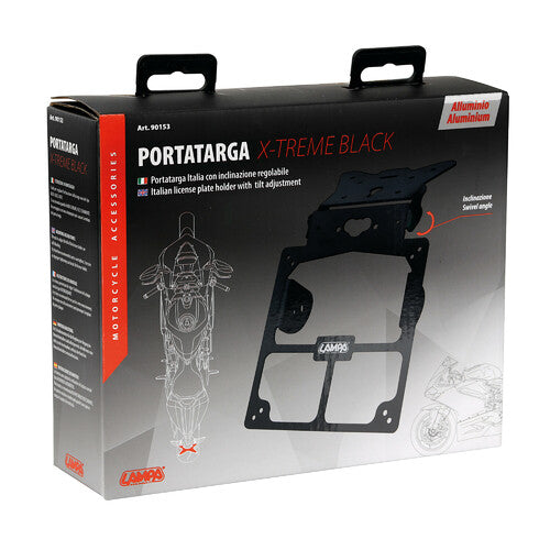 Lampa Xtreme, portamatrículas universal - Negro 90153