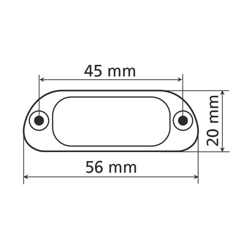 Luz de matrícula de motocicleta de 4 LED - Blanca - Homologada 90162