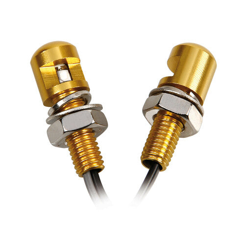 Lámpara de 2 tornillos con luz LED blanca - Oro 90172