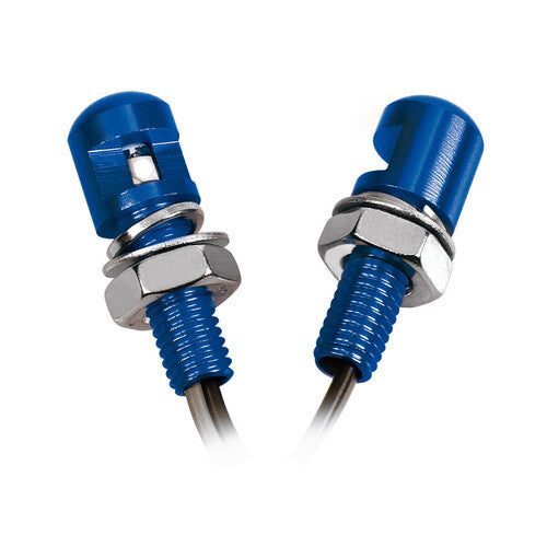 Lamp Set of 2 Screws with Blue Light LED - Blue