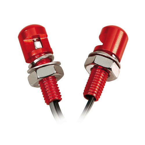 Juego de 2 lámparas de tornillos con luz LED azul - Rojo 90178