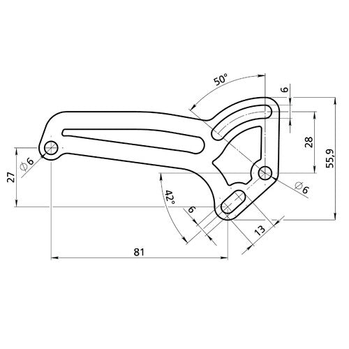 Side license plate holder for mopeds with Minarelli engines