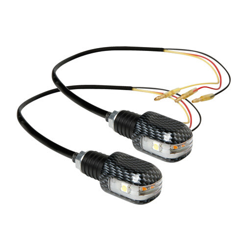 Lampa Stabilizzatori manubrio moto con Led, 12V - Carbon