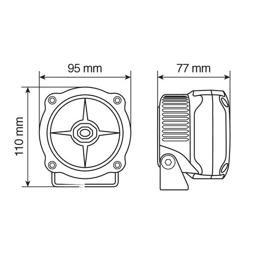 Lampa Max-Lum 1, coppia fari ausiliari a led, 12V 90460