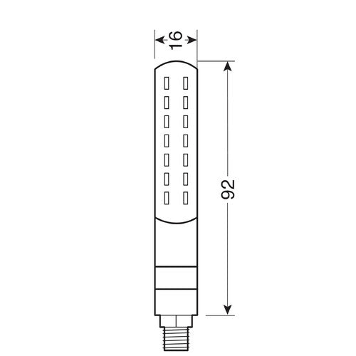 Line SQ Front sequentielle LED-Blinker, vordere Positionsleuchte, 12V LED 90478