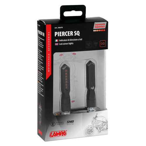 Lámpara de señal de giro secuencial LED Piercer SQ - 12 V LED 90479