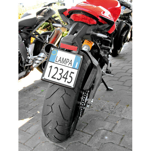 Lampa Stahl-Motorradkennzeichenhalter - Schwarz 90481