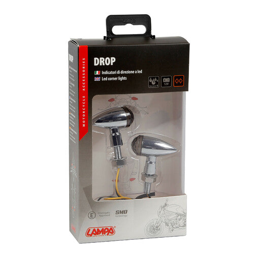 Lampa Drop, indicatori direzione a Led - Cromo