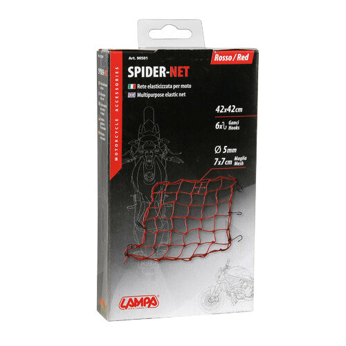 Spider Lamp, Elasticated Net - Red
