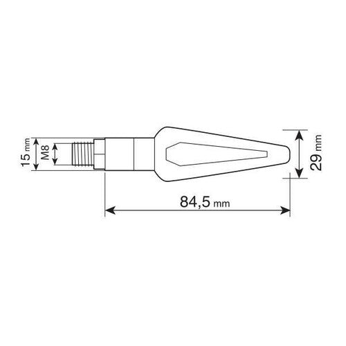 Nicon Halo Lampe, Blinker - 10W - Schwarz 90507
