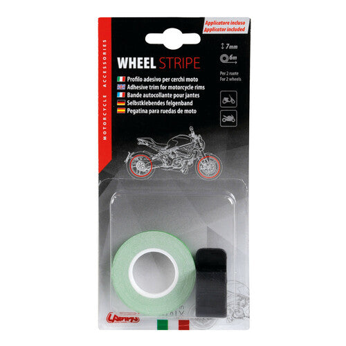Lampa Wheel Stripe Racing, profilo adesivo per cerchi ruota - Verde