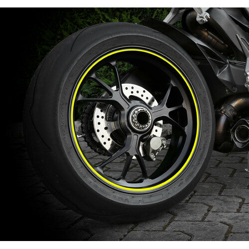 Lampa Wheel Stripe Fluo, profilo adesivo per cerchi ruota - Giallo 90527