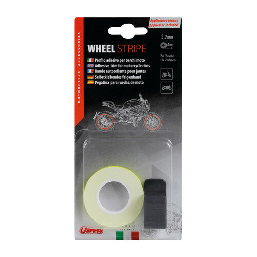 Lampa Wheel Stripe Fluo, adhesive profile for wheel rims - Yellow