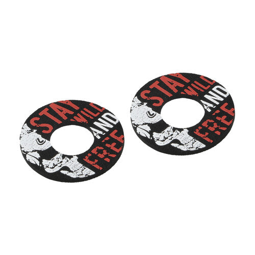 Lampa Donut Off-Road Grips, Universal Grips - Black - Red