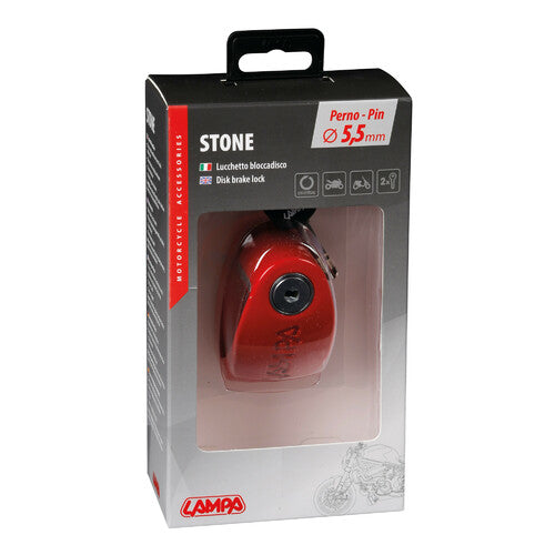 Lampa Stone, Disc Lock - 5.5 mm Pin - Red