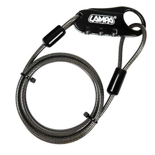 Portex Lamp, Anti-Theft Padlock with Security Cable - 150 cm