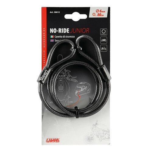 No-Ride Junior Lamp, 6 mm safety cable - 80 cm