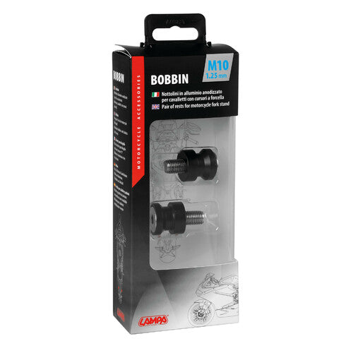 Par de soportes para trípode de lámpara - 10 x 1,25 mm - Negro 90641