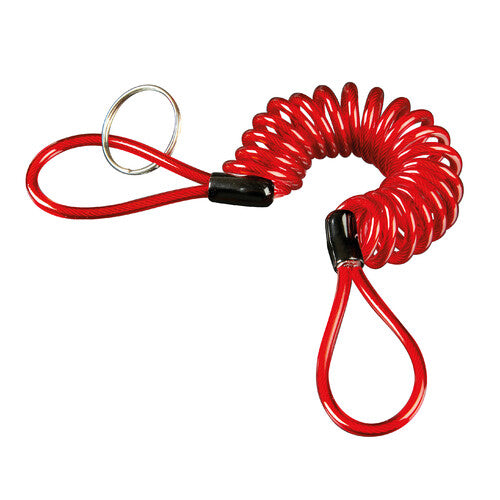Reminder Lamp, Spiral Safety Cable - Red